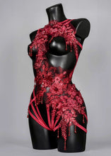 Load image into Gallery viewer, BLOOD COUNTESS - Couture Beaded Lace Bodycage