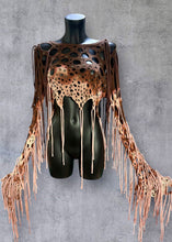 Load image into Gallery viewer, BIX - Ready To Ship! Distressed Reworked Wasteland Top UK 14-16/US 10-12