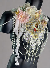 Load image into Gallery viewer, VENICE - Stunning Lace &amp; Pearl Art Collar
