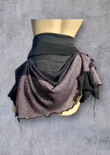 Load image into Gallery viewer, XANA - *Ready to Shop* Black Pink Lurex Y2K Hitch Hanky Skirt UK 6/US 2