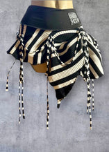 Load image into Gallery viewer, PASHA - *Ready to Ship-* Black & White Stripe Mini Hanky Skirt UK 6-8/US 2-4/EU 34-46