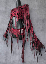 Load image into Gallery viewer, POISON - *Ready to Ship* Maroon & Black Wasteland Set - UK 6-10/US 2-6/EU 34-38