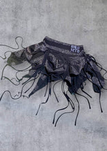 Load image into Gallery viewer, DARIA - *Ready to Ship* Black & Silver Lurex Hitch Hanky Skirt UK 6/US 2