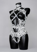 Load image into Gallery viewer, ATHALIA DOVE - Baroque Ivory Lace Bodycage