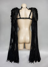 Load image into Gallery viewer, BLACK MASS - 3 Piece Gothic Couture Lace Fringed Shoulder Harness