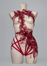 Load image into Gallery viewer, BLOOD COUNTESS - Couture Beaded Lace Bodycage