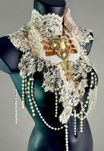 Load image into Gallery viewer, MERCY - Vintage Neo Victorian Lace & Pearl Collar