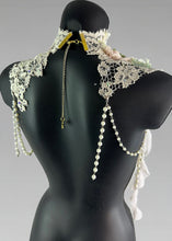 Load image into Gallery viewer, VENICE - Stunning Lace &amp; Pearl Art Collar
