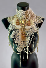 Load image into Gallery viewer, MERCY - Vintage Neo Victorian Lace &amp; Pearl Collar
