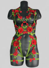 Load image into Gallery viewer, PERSEPHONE ROSE - Goddess Red Lace Bodycage