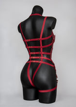 Load image into Gallery viewer, MELEYS - Red Dragon Beaded & Sequin Bodycage