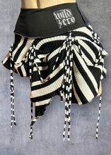 Load image into Gallery viewer, PASHA - *Ready to Ship-* Black & White Stripe Mini Hanky Skirt UK 6-8/US 2-4/EU 34-46