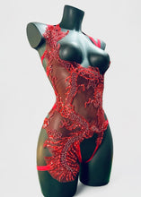Load image into Gallery viewer, MELEYS - Red Dragon Beaded & Sequin Bodycage