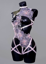 Load image into Gallery viewer, MOONSTRUCK - Pastel Blue/Pink Flower Bodycage