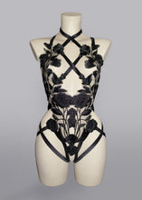 Load image into Gallery viewer, SPELLBOUND - *Made to Order* Black Lace Floral Bodycage