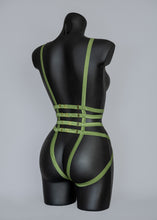 Load image into Gallery viewer, MAYURAH - Gold Sequin Peacock Bodycage