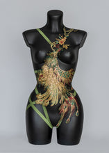 Load image into Gallery viewer, MAYURAH - Gold Sequin Peacock Bodycage