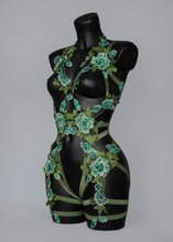 Charger l'image dans la galerie, PERSEPHONE FOREST - Green Lace Goddess Bodycage