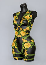 Cargar imagen en el visor de la galería, PERSEPHONE DAWN - Golden Lace Goddess Bodycage