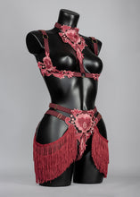 Load image into Gallery viewer, ALABAMA - Fringed Lace Shimmy Briefs & Shelf Bra Set