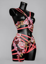 Load image into Gallery viewer, SANTORINI SUNSET - Pink & Orange Flower Cage Briefs