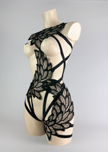 Load image into Gallery viewer, STORM CHASER - Black Lace Wing Bodycage
