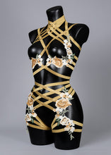 Cargar imagen en el visor de la galería, SUMMER OF LOVE - Yellow Rose Cage Bra