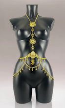 Load image into Gallery viewer, *RTS CARTHAGE - Gold Unisex Bodychain (fits up to 34" waist)