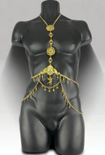 Load image into Gallery viewer, *RTS CARTHAGE - Gold Unisex Bodychain (fits up to 34" waist)