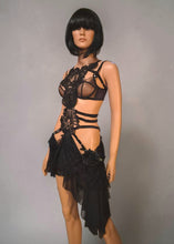 Charger l'image dans la galerie, SARANDA - *Ready to Ship* Black Lace Bodycage Fairy Dress UK 6-10/US 2-6/EU 34-38