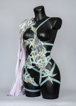 Load image into Gallery viewer, MISTBORN - *Made to Order* Delicate Beaded Bodycage & Floaty Shoulder Piece