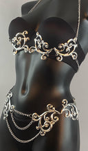 Carica l'immagine nel visualizzatore di Gallery, ELYSIUM - Metal Scroll Shelf Bra and Hip Belt Set