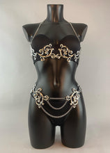 Carica l'immagine nel visualizzatore di Gallery, ELYSIUM - Metal Scroll Shelf Bra and Hip Belt Set
