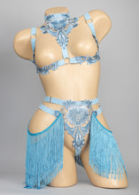 Load image into Gallery viewer, ZORITA - Fringed Lace Shimmy Briefs & Shelf Bra Set