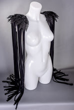 Load image into Gallery viewer, BLACK MASS - 3 Piece Gothic Couture Lace Fringed Shoulder Harness
