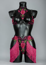 Load image into Gallery viewer, INDIANA - Fringed Lace Shimmy Briefs & Shelf Bra Set