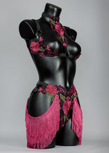 Load image into Gallery viewer, INDIANA - Fringed Lace Shimmy Briefs & Shelf Bra Set