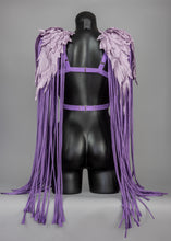 Cargar imagen en el visor de la galería, BLUEBERRY MILKSHAKE - Lilac Lace harness & Fringed Epaulettes set