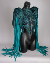 Load image into Gallery viewer, TEMPTATION - Teal Lace Harness & Fringed Epaulettes