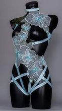 Load image into Gallery viewer, *RTS MOONSTRUCK - Pastel Blue Flower Bodycage UK 12-14/US 8-10
