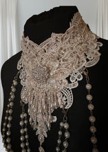 Load image into Gallery viewer, ALMAZ - Vintage Lace &amp; Crystal Collar
