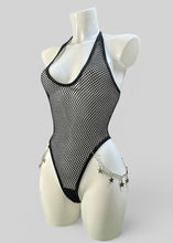 Load image into Gallery viewer, TEMPLE - Fishnet Bodysuit with Star Charm Hip Chains
