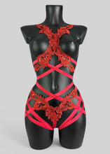 Load image into Gallery viewer, ZANZIBAR RED - Lace Set with Clip on Beads
