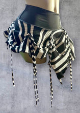 Load image into Gallery viewer, PASHA - *Ready to Ship-* Black &amp; White Stripe Mini Hanky Skirt UK 6-8/US 2-4/EU 34-46
