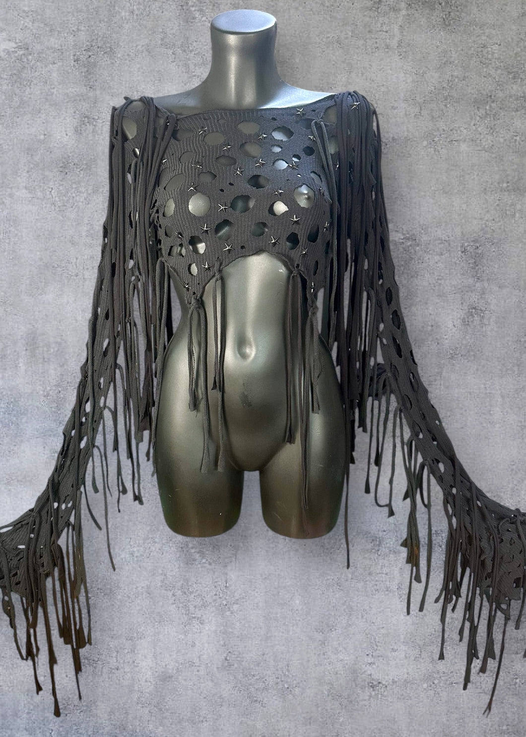 MARIANNE - *Made to Order* Black Wasteland Top