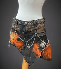 Charger l&#39;image dans la galerie, WASTELAND - UK 10/US 6 Reworked Denim Mini Skirt
