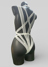 Load image into Gallery viewer, WHITE VIPER - Stretch Mesh Snake Bodycage
