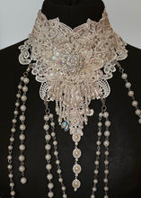 Load image into Gallery viewer, ALMAZ - Vintage Lace &amp; Crystal Collar
