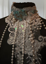 Load image into Gallery viewer, LILYA - Vintage Lace &amp; Pearl Collar
