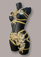 Load image into Gallery viewer, SAMARKAND - Gold Lace Bralette &amp; Briefs set
